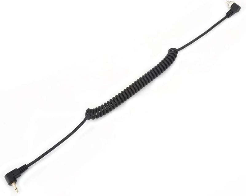 Zyyini 2.5mm to Male Flash PC Sync Cable, Extendable Flash Sync Coiled Cable with Screw Lock for Camera Photography Connector - Image 2